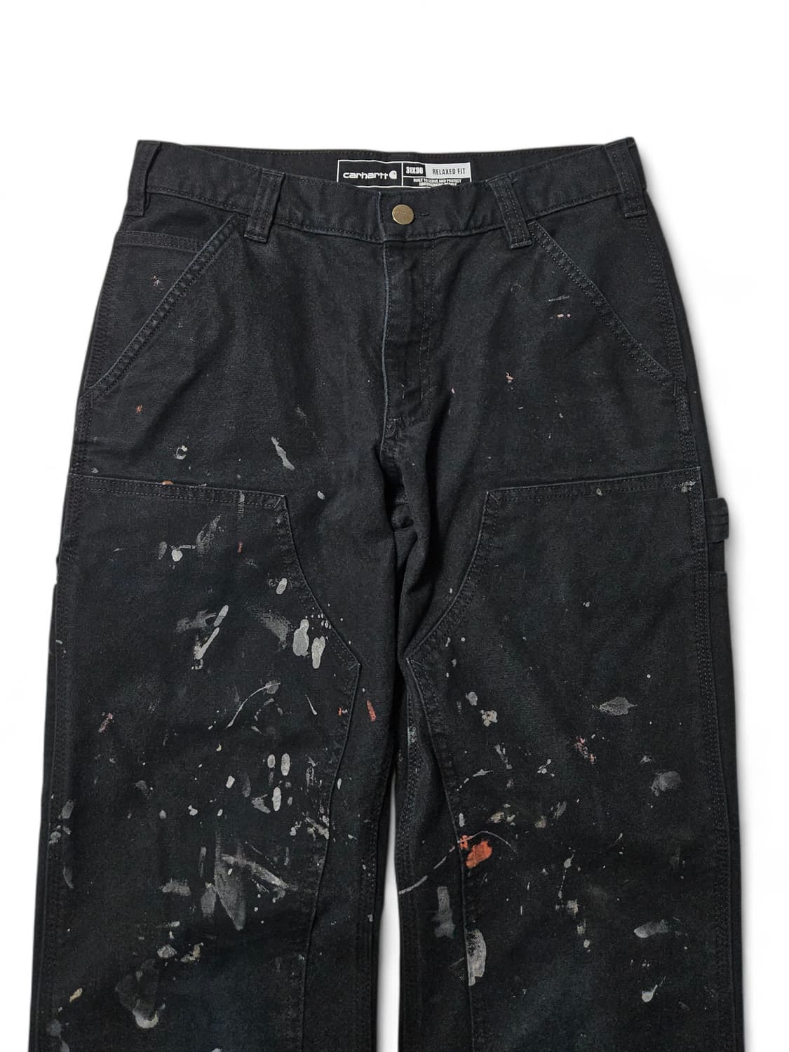 칼하트 블랙 더블니 페인티드 데미지 팬츠 워크팬츠 31 상품이미지2