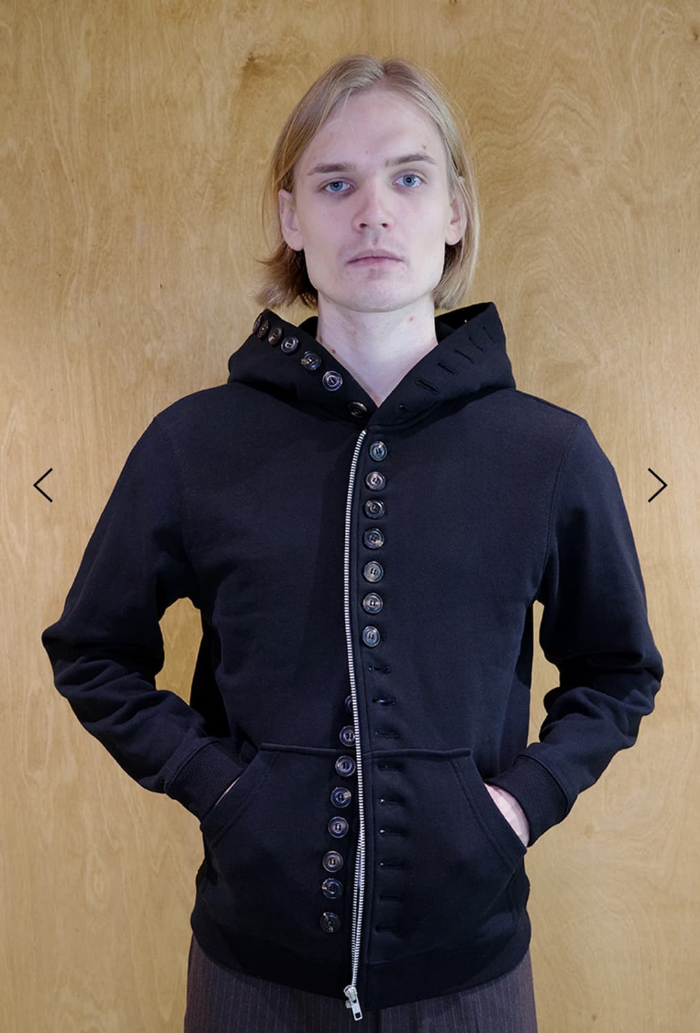 doesntmatter Full Button Hoodie (Black) 상품이미지1