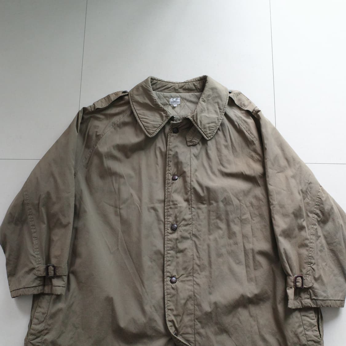 80s CP컴퍼니 빈티지 퀄팅 싱글 발마칸 트렌치 코트 52 상품이미지2