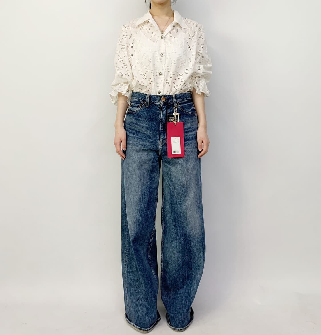 WAKO 펀칭 블라우스 상품이미지3