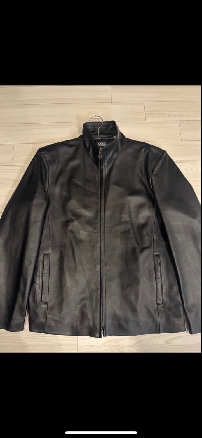 빈티지 하이넥 레더자켓 상품이미지1