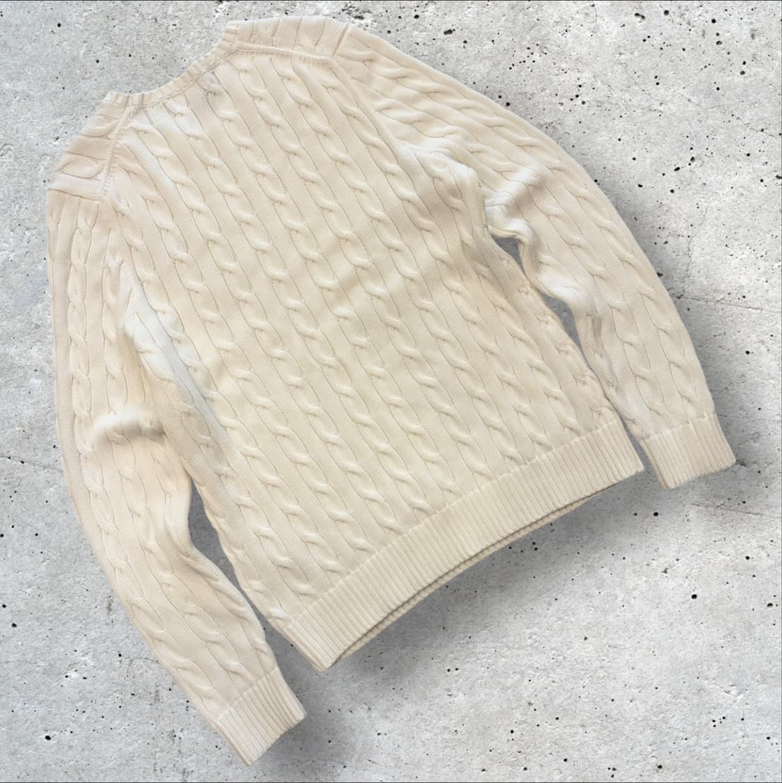 [L] 폴로 랄프로렌 케이블 니트 스웨터 아이보리 D148 상품이미지2