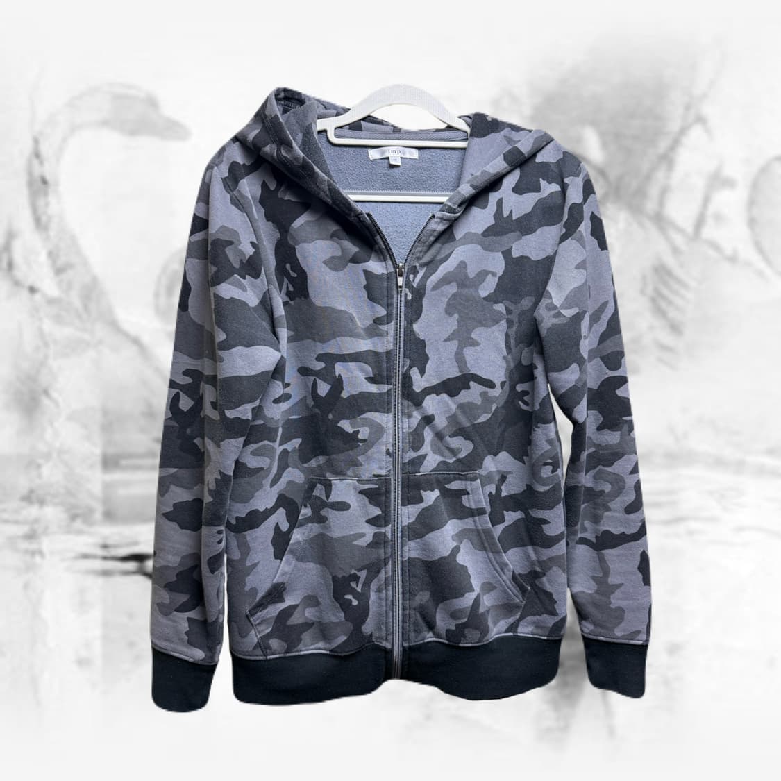 y2k 카모 밀리터리 기모 후드집업 상품이미지1