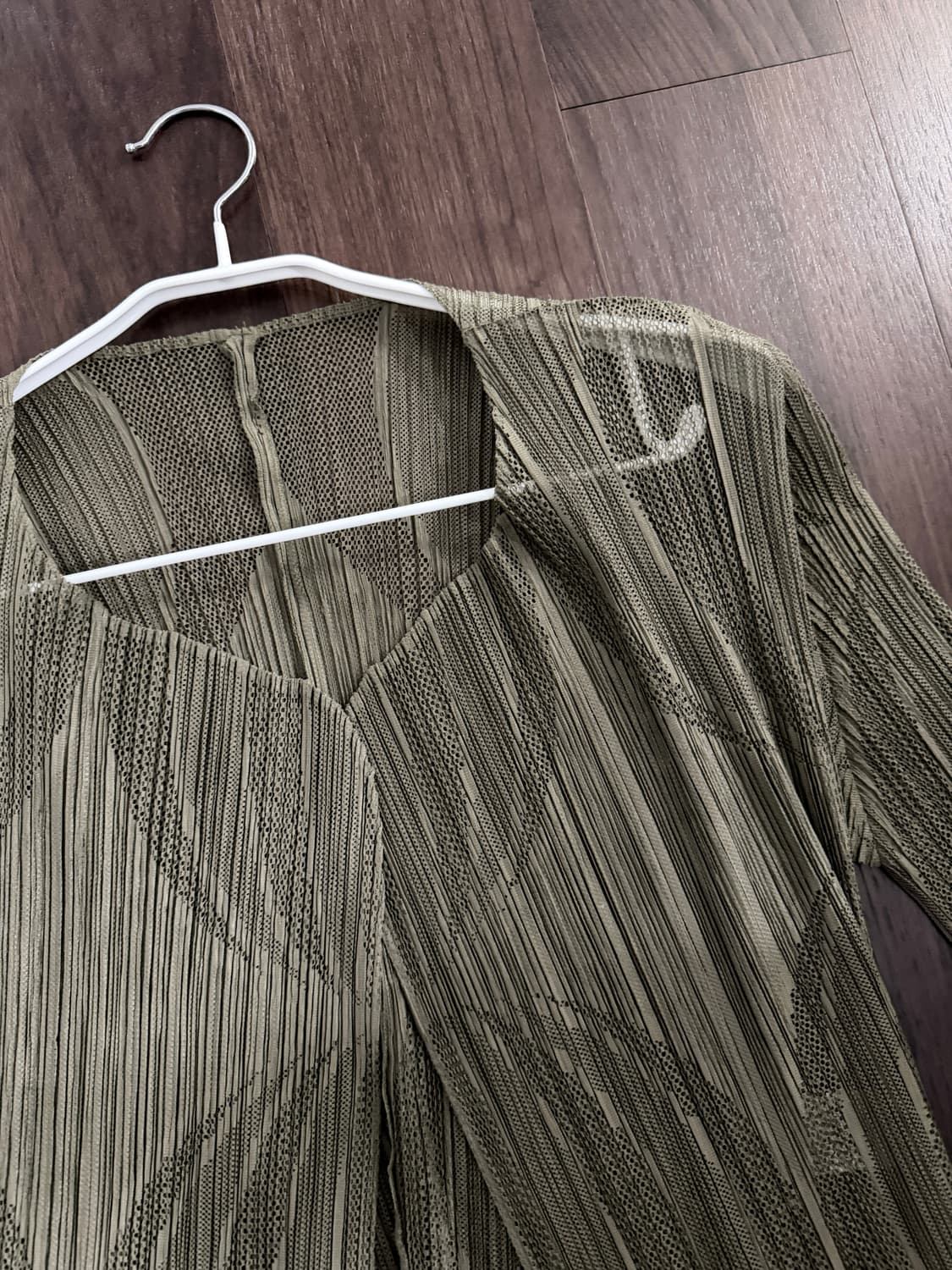 이세이미야케 플리츠플리즈 반팔 테슬 오픈 가디건 상품이미지2