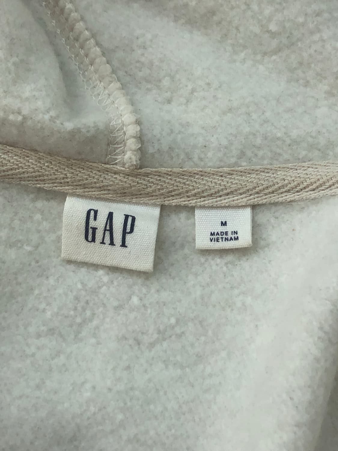갭 아이보리 빅로고 후드집업 상품이미지2