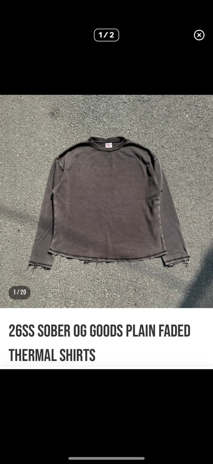 Sober 2026ss OG GOODS 워싱 롱 슬리브 오네이타 상품이미지1