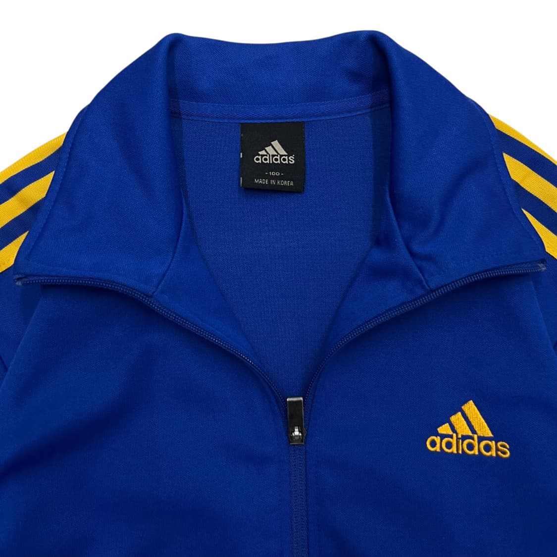 아디다스 에센셜 옐로우라인 블루 트랙탑 100 상품이미지5