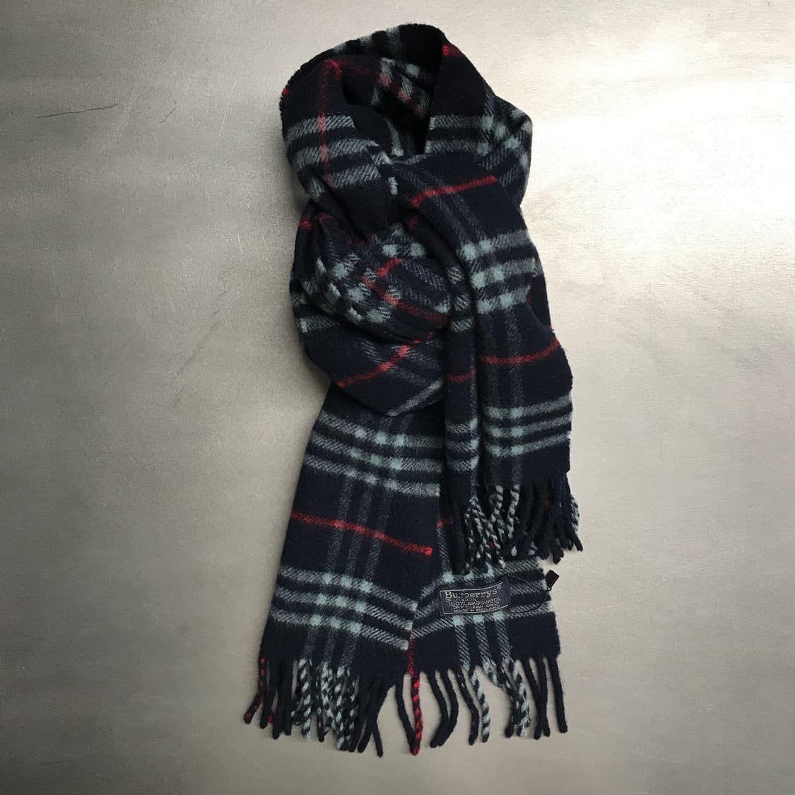 버버리 정품 램스울 머플러 네이비 상품이미지1