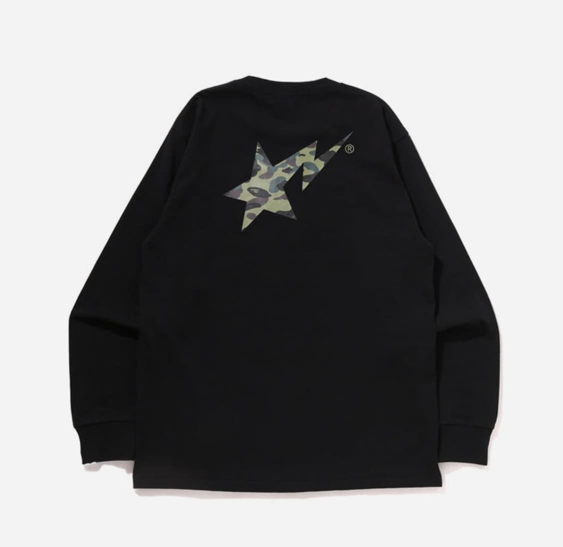 베이프롱슬리브 퍼스트카모 스타 1st camo 블랙 상품이미지2