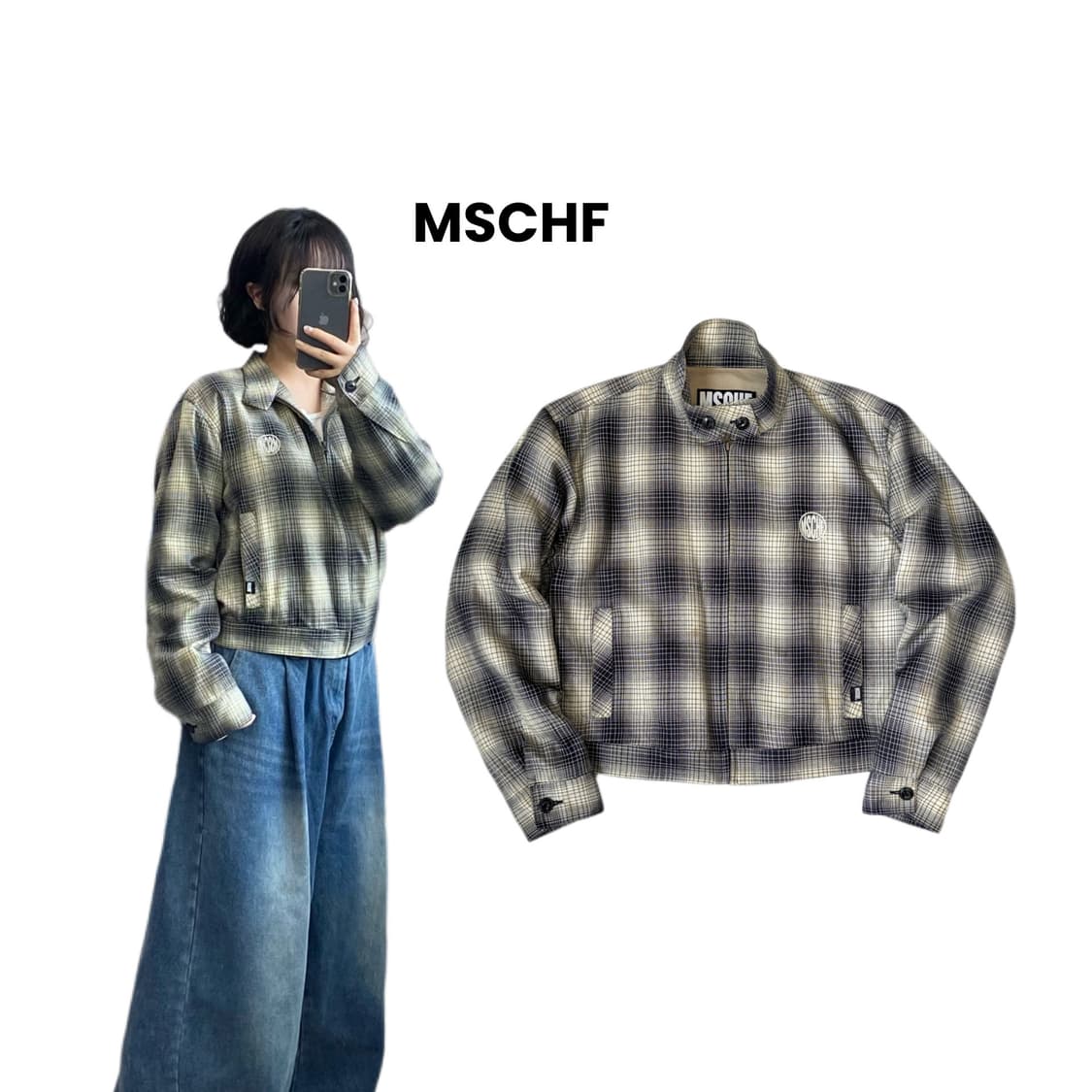 미스치프 스테이션 체크 자켓 상품이미지1