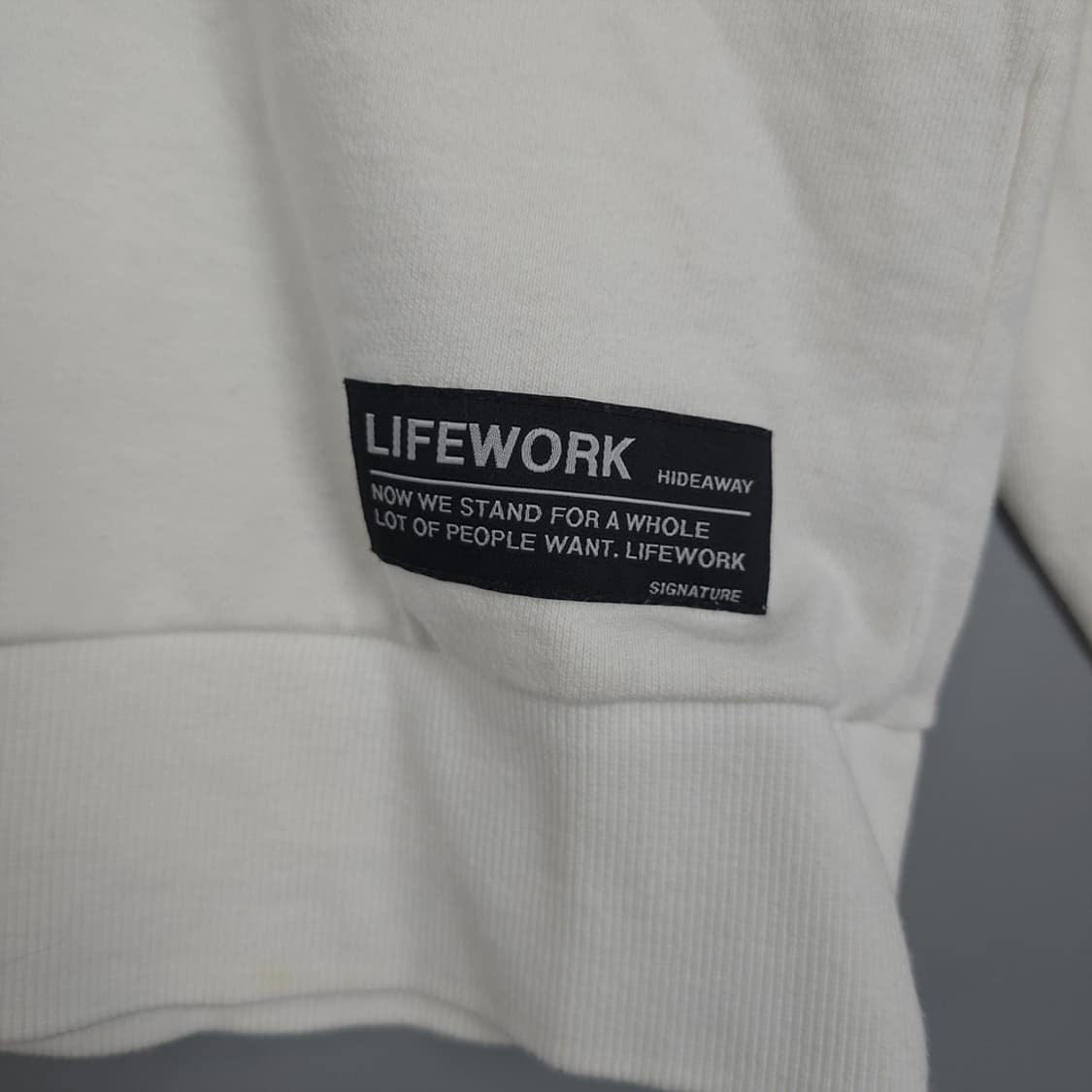 라이프워크(LIFE WORK) 프렌치불독 백프린트 맨투맨 L 상품이미지3