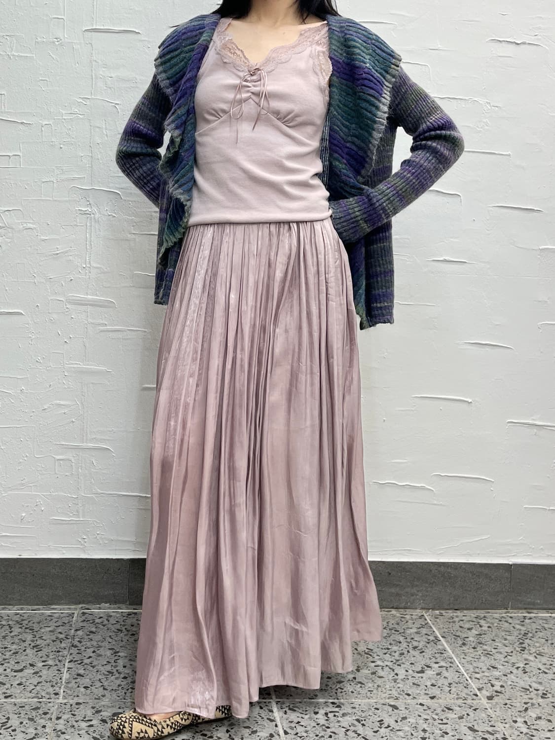 Blush glow maxi wrinkle skirt 상품이미지3
