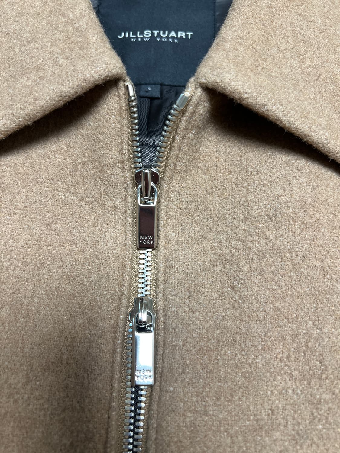 [100] 질스튜어트 뉴욕 베이지 울 미니멀 자켓 S 상품이미지3