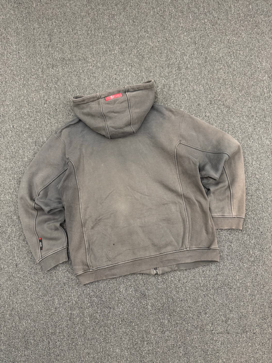 M)DJ Honda 빈티지 플리스 사이드 panel 디테일 차콜 후드집업 상품이미지6