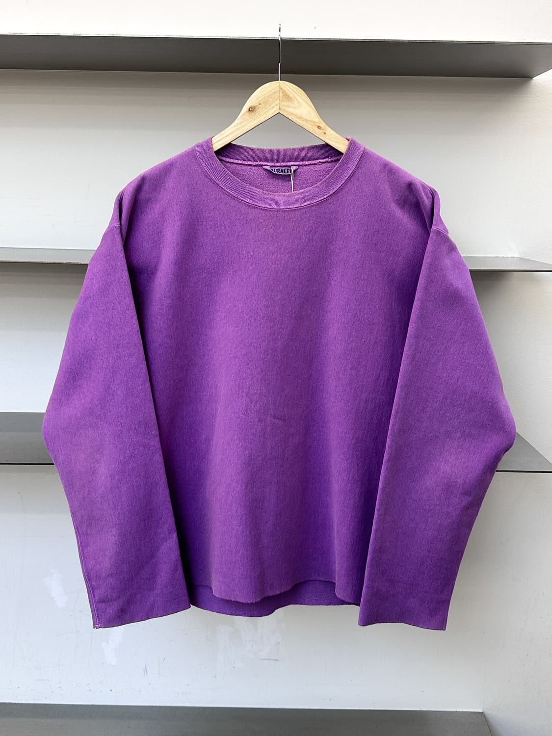 오라리 17F/W 슈퍼 밀레 컷오프 스웻셔츠 상품이미지1