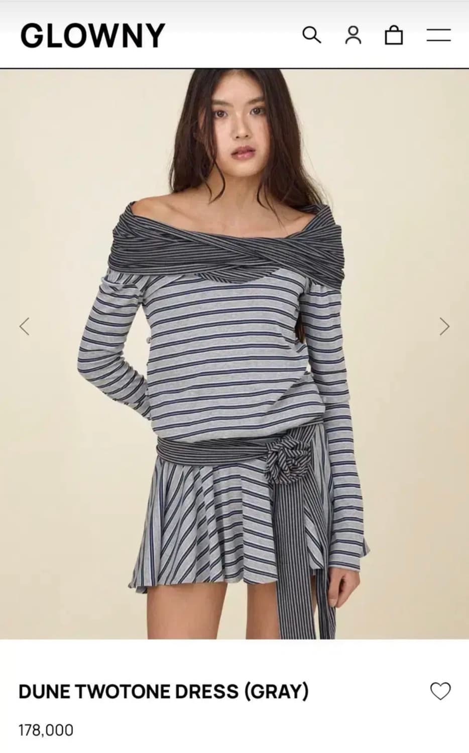 글로니 듄 투톤 드레스 DUNE TWOTONE DRESS (GRAY) 상품이미지1
