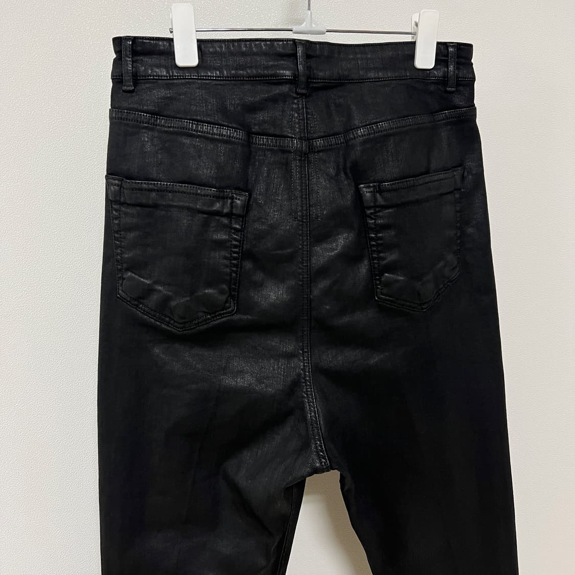 릭오웬스 18SS 다크쉐도우 콜랩스컷 코팅 크롭 팬츠 SBW 상품이미지4