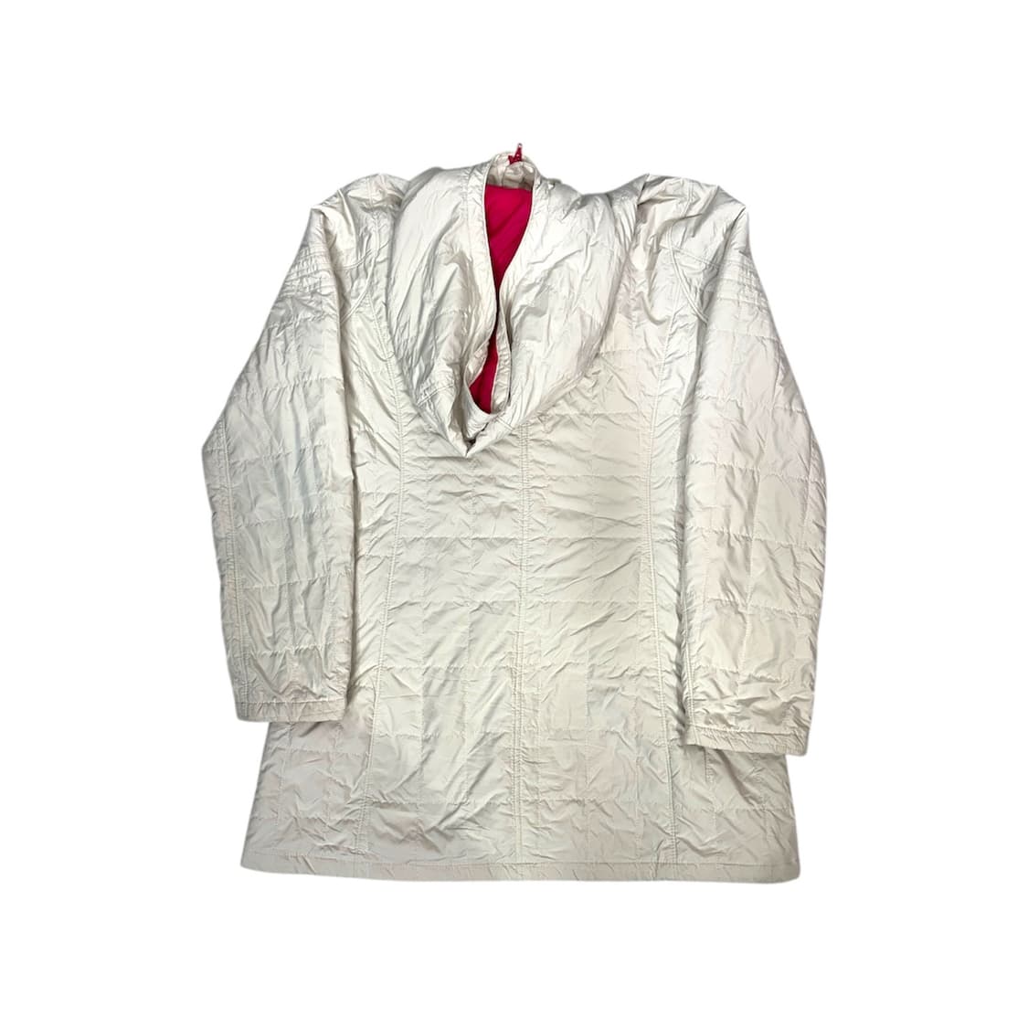 아디다스 일본판 아이보리 핑크 로고 퀼팅 점퍼 바람막이 여성용 패딩 L 상품이미지6