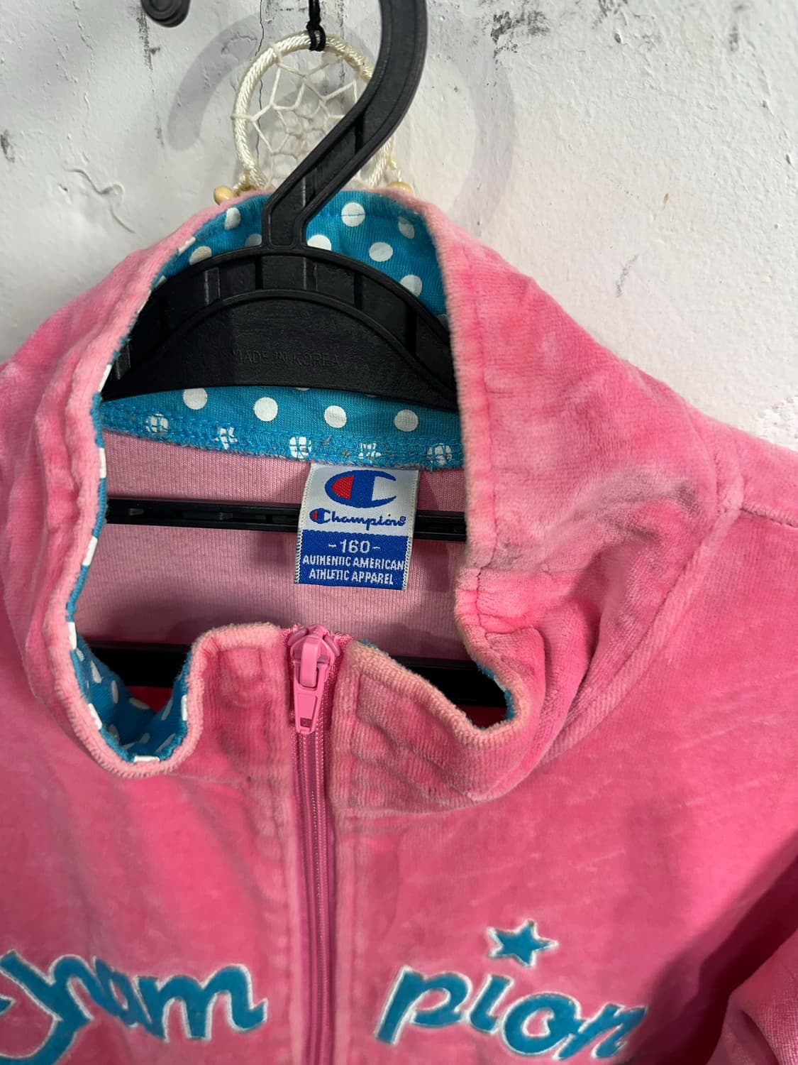 챔피온 y2k 벨벳 태리 크롭 져지 상품이미지9