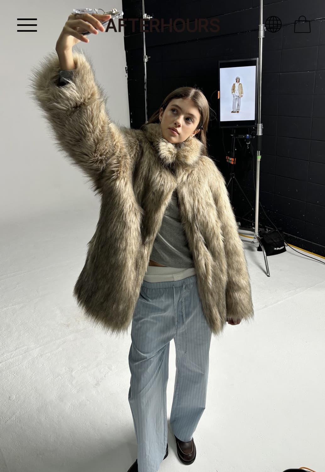 애프터아워즈 오버사이즈 퍼자켓 V3 size1 상품이미지1