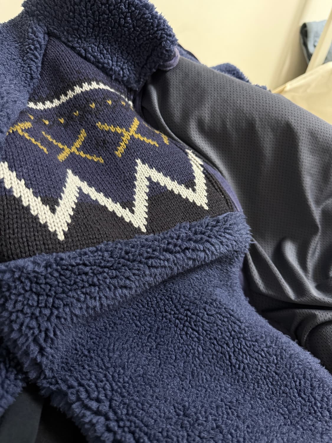 L) 디스이즈네버댓 니트 패널드 후리스 상품이미지6