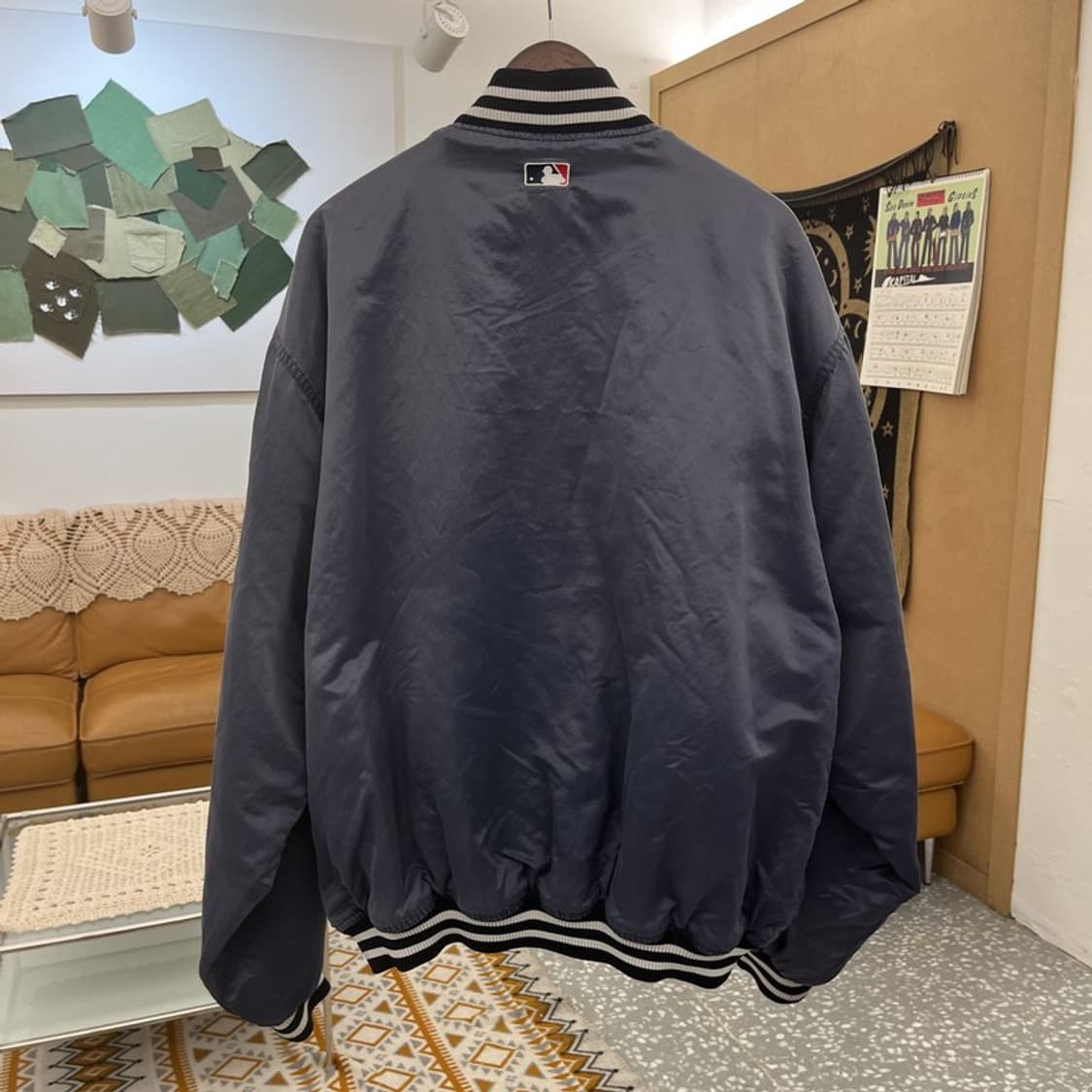 마제스틱 스트릿 펑크 빈티지 양키스 바시티 자켓 XXL C10866 상품이미지4