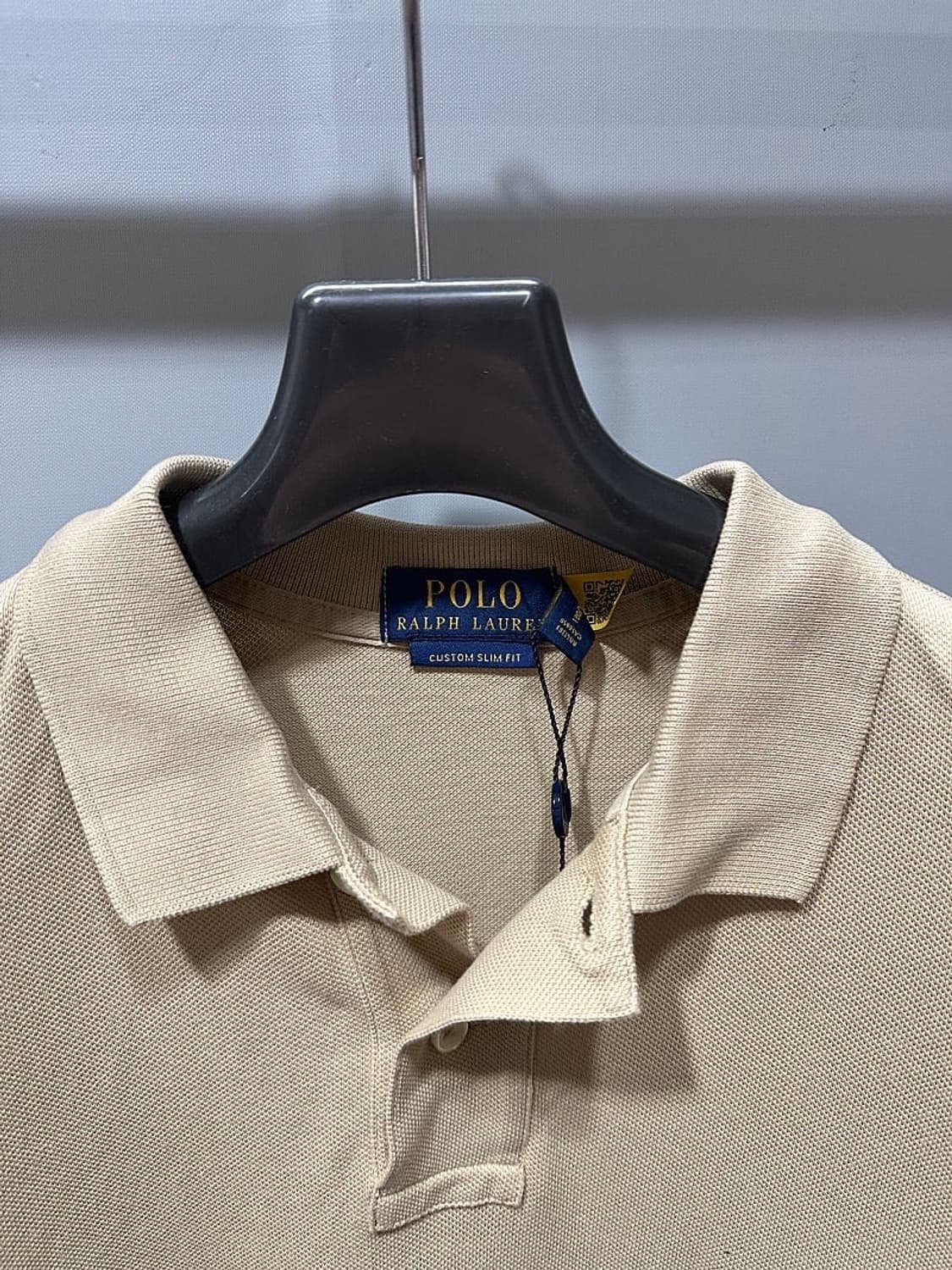 (정품/새상품) 폴로 랄프로렌 남성 베이지 커스텀 슬림핏 폴로셔츠 상품이미지2