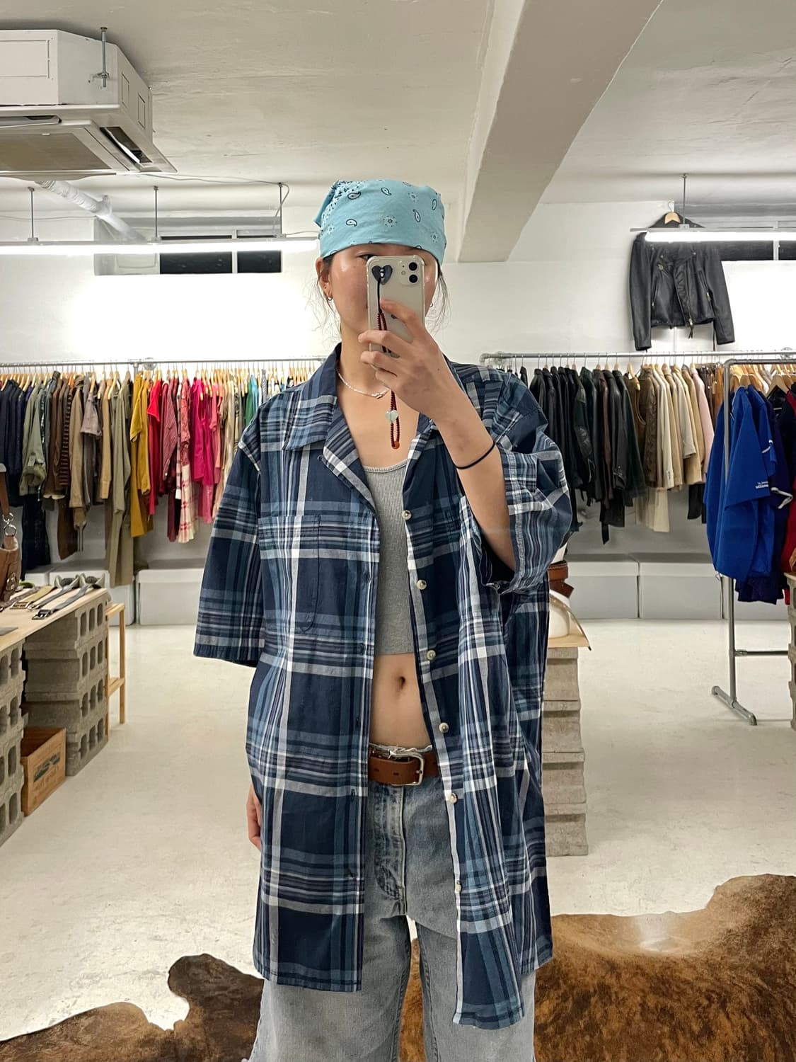 DICKIES madras check open collar shirts 상품이미지4