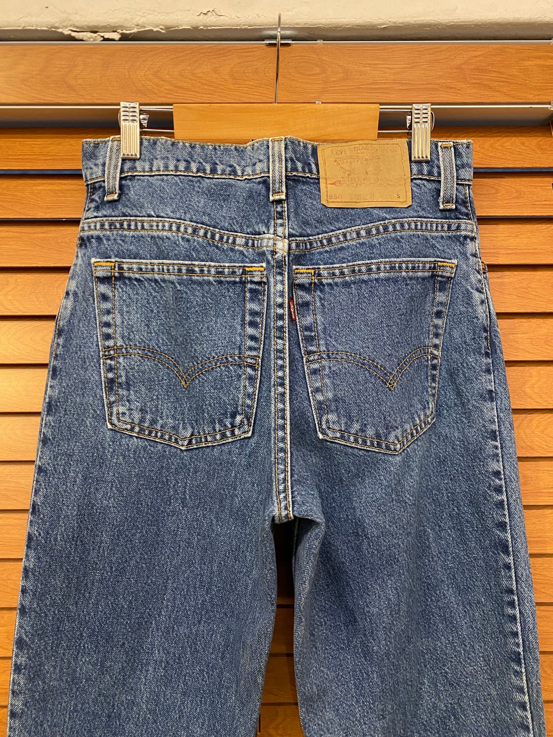 90s USA 리바이스 550 테이퍼드진 진청바지 상품이미지3