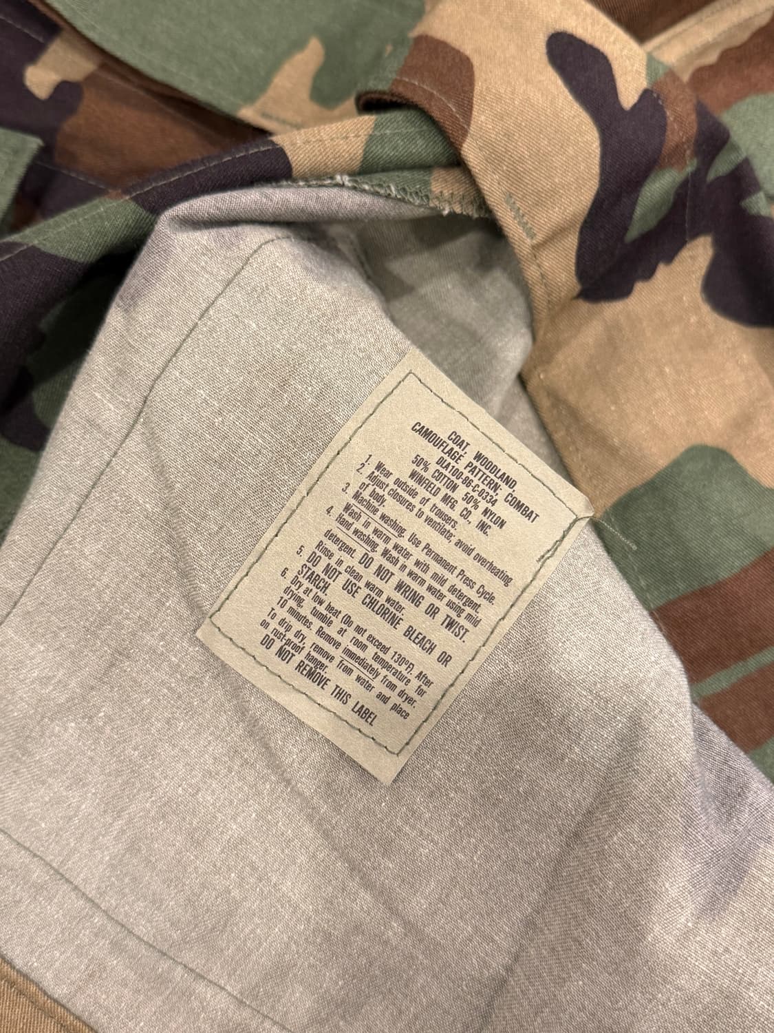 80s Military U.S.Army 미군 우드랜드 카모 BDU 자켓 상품이미지10