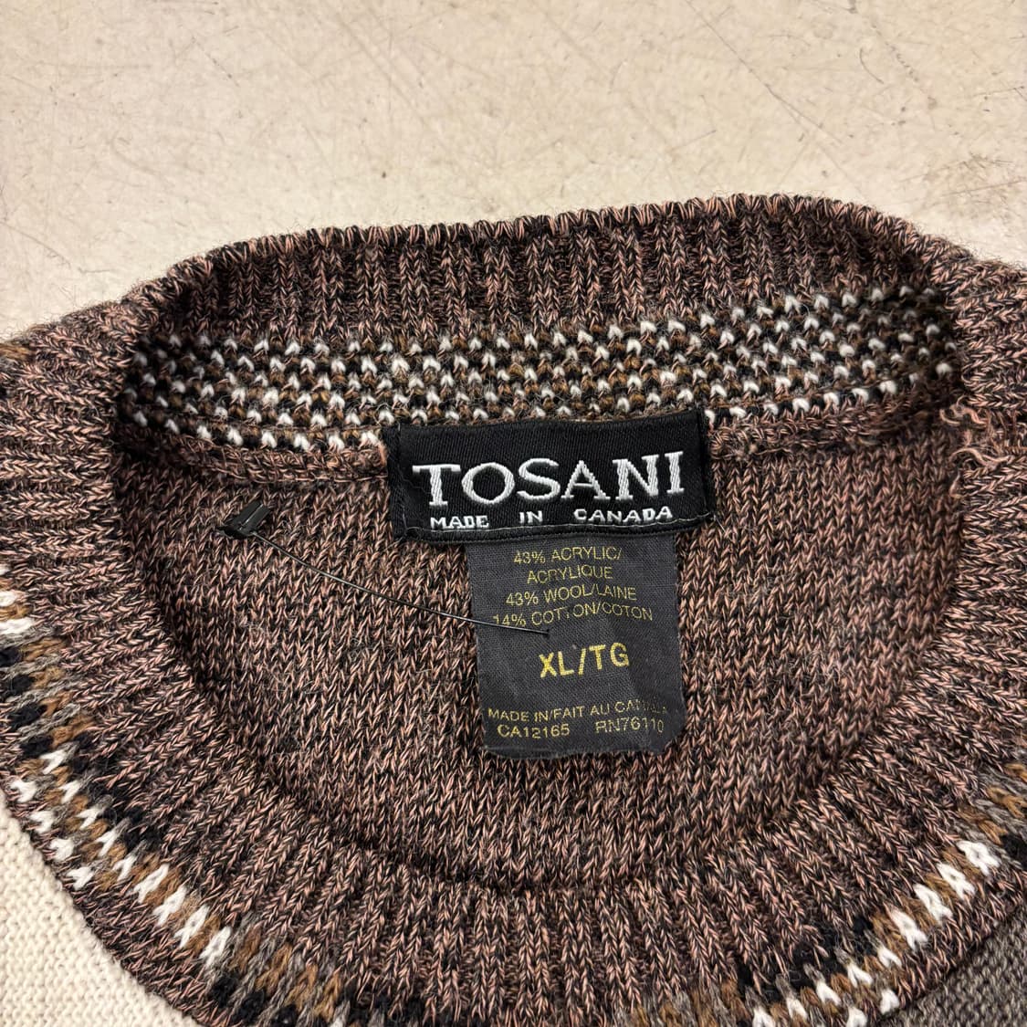 캐나다 빈티지 패턴 브라운 니트 상품이미지3