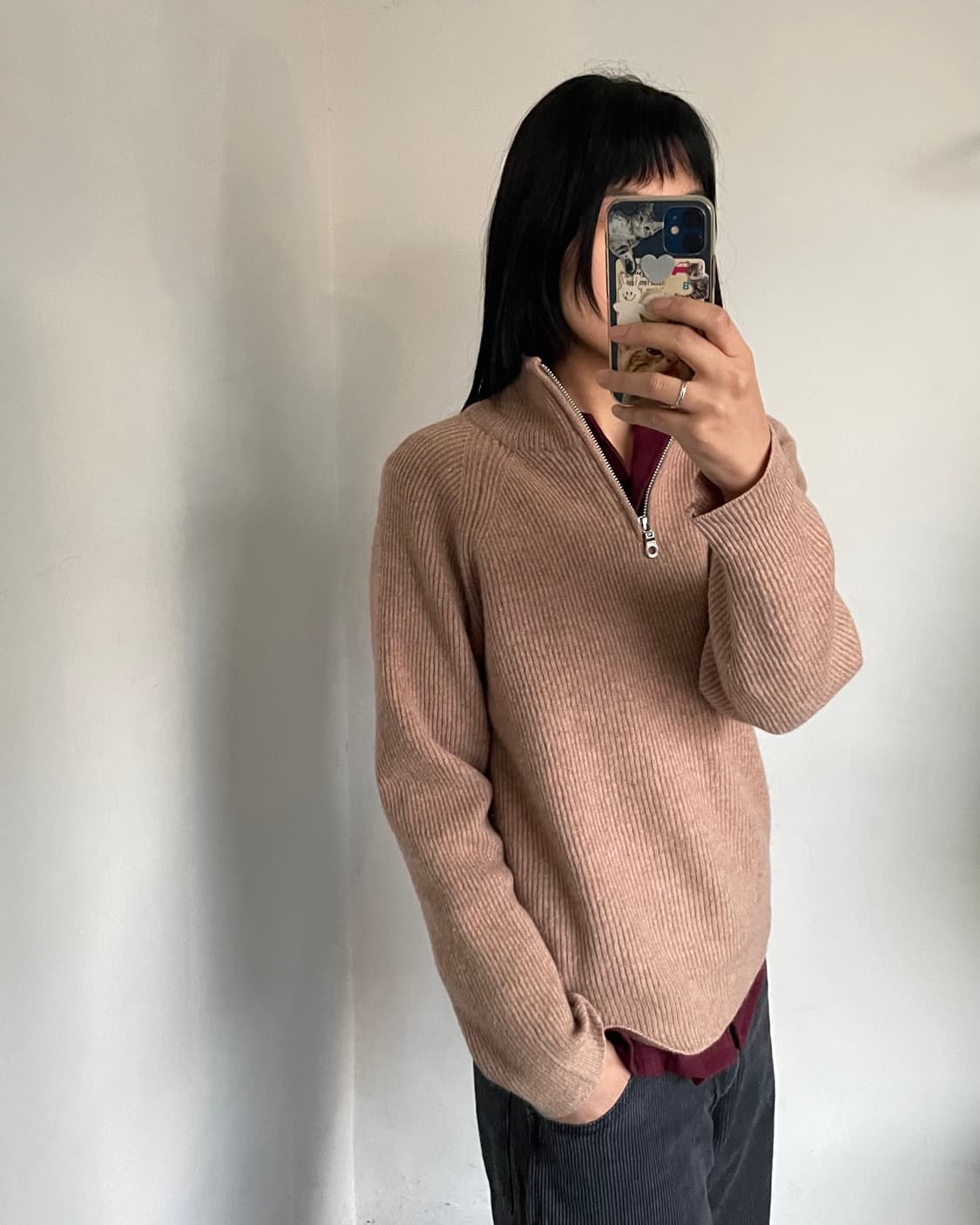 Half zip-up knit 상품이미지1