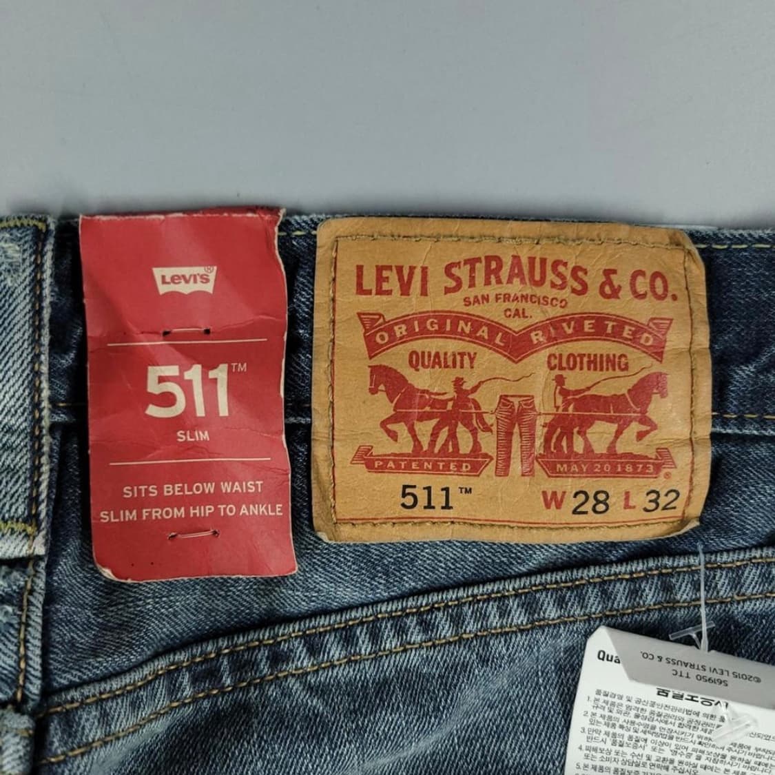 (새상품)Levis 리바이스 511 스트레이트핏 디스트로이드 데미지 데님 상품이미지4