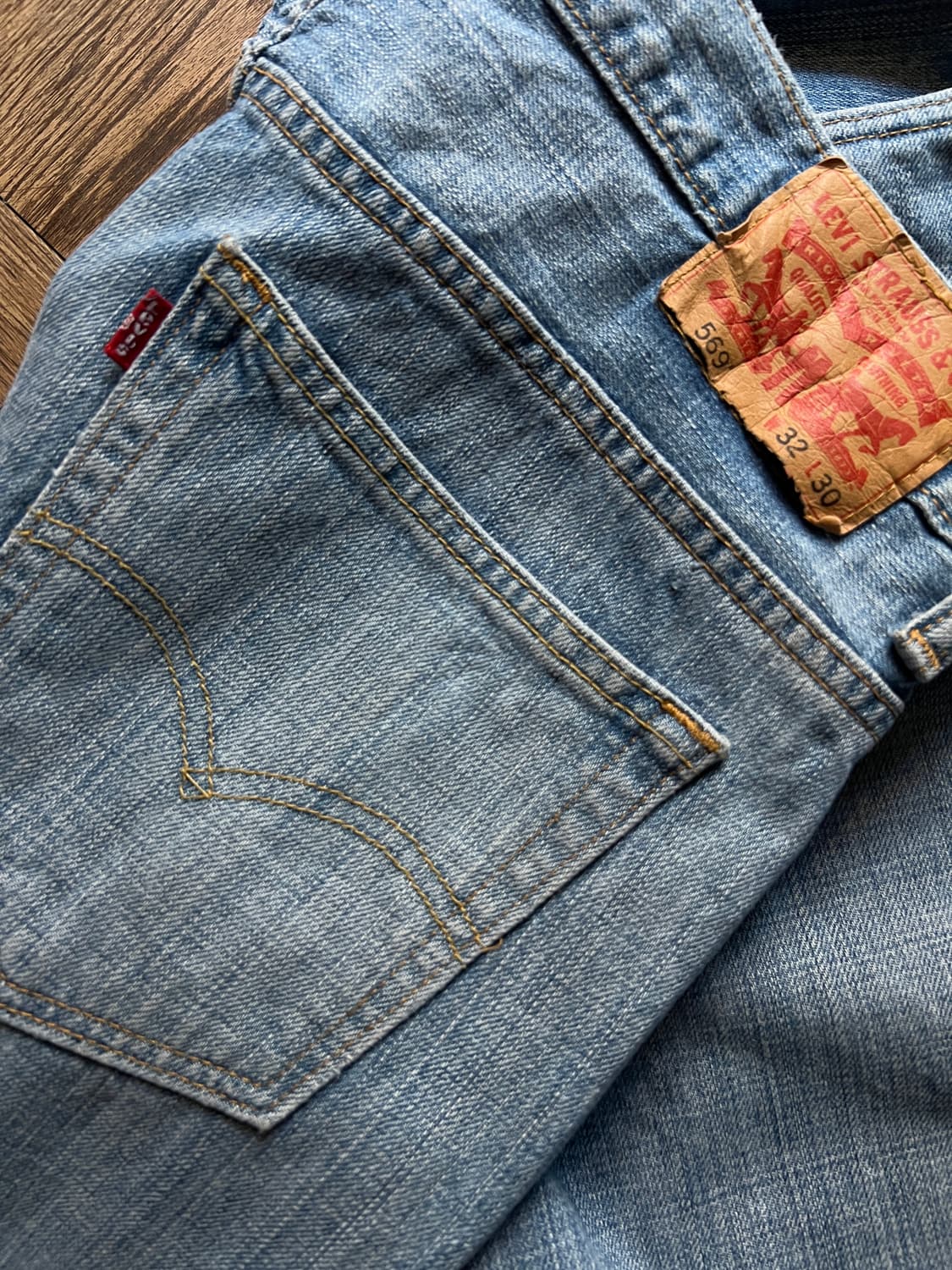 [32]리바이스 569 라이트블루 와이드핏 데님 팬츠 상품이미지5