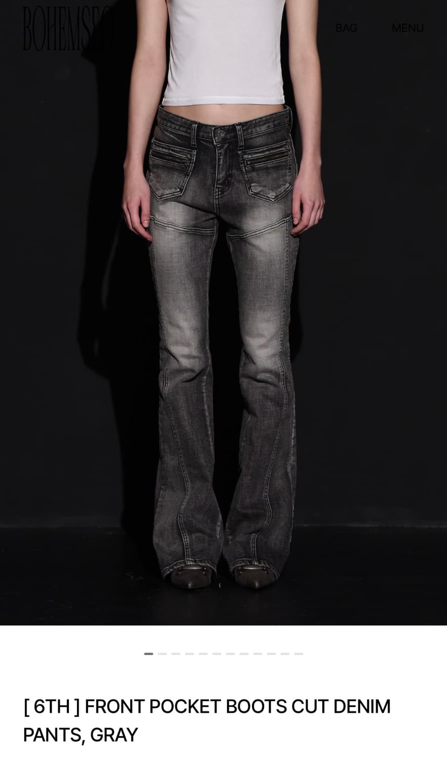 보헤미안서울 프론트 포켓 부츠컷 데님 팬츠 상품이미지1