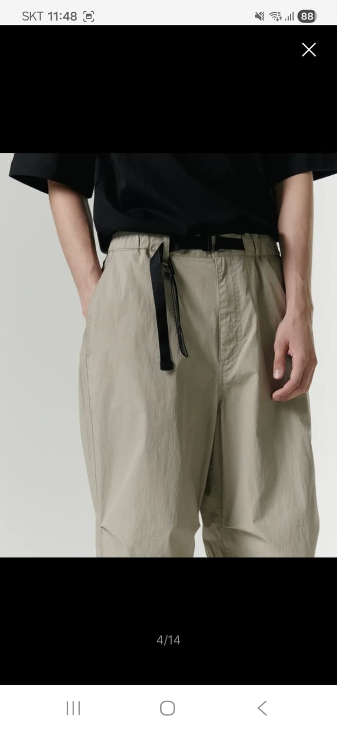 무탠 시티레저 와이드벨티드 그레이쉬베이지 상품이미지2