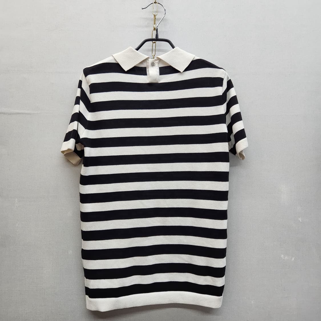 U.S폴로 로고 스트라이프 니트 반팔카라 S(S) 상품이미지4
