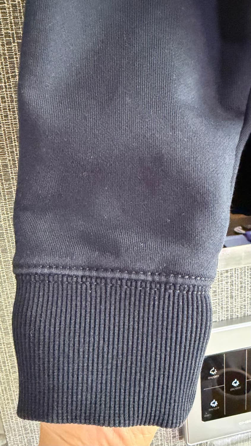 코치 COACH 로고 테이프 네이비 쿼터 집업 반집업 맨투맨 남여공용 상품이미지3