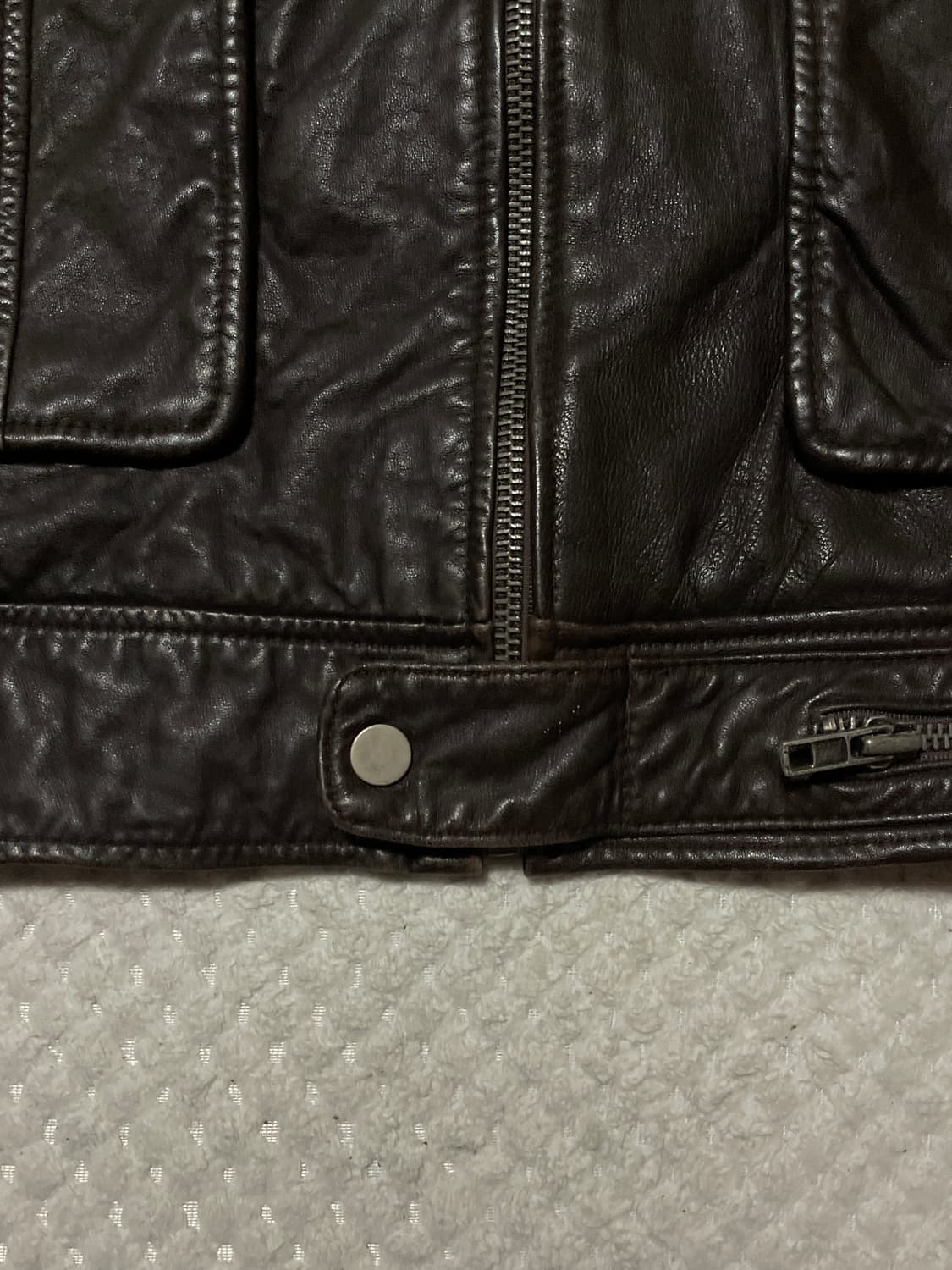 웨스턴 무드 이태리 램스킨 양가죽 포켓 레더 자켓 상품이미지6