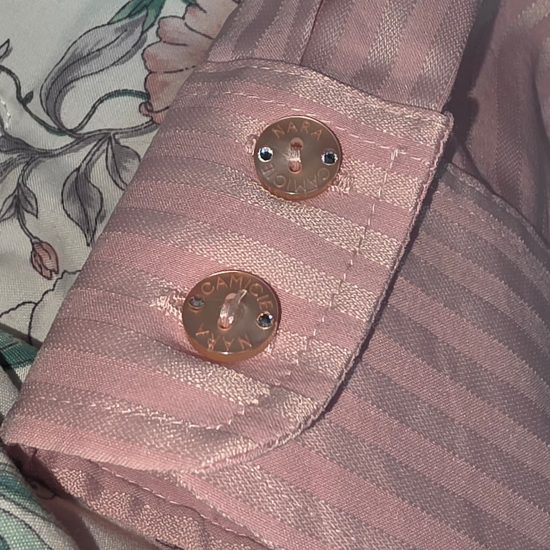 naracamicie 나라카미체)일본유럽빈티지 나나깔 긱시크 핑크셔링셔츠 상품이미지3