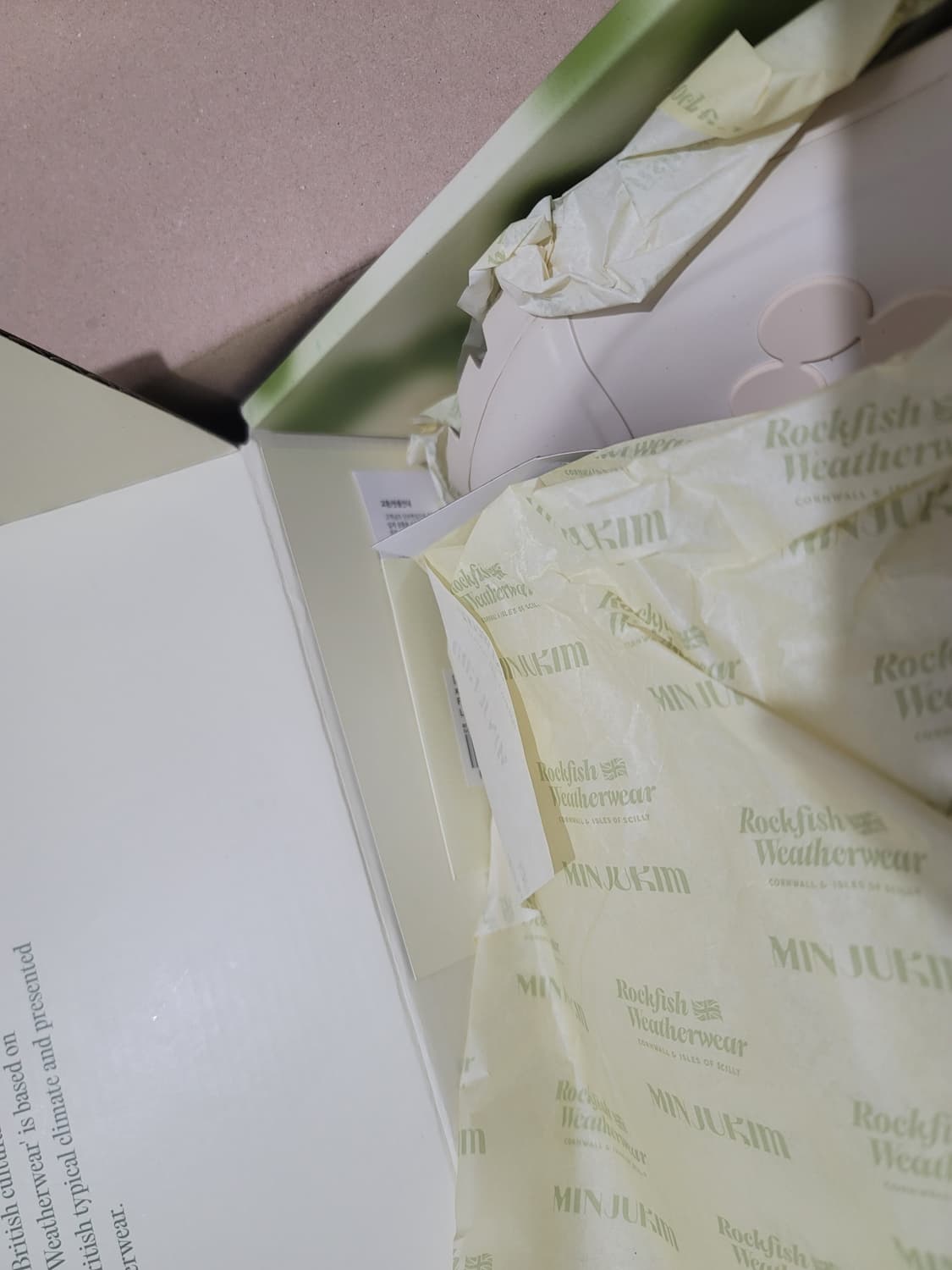 락피쉬 웨더웨어와 MINJUKIM 콜라보 플로럴 패치 레인부츠 롱 아이보 상품이미지4