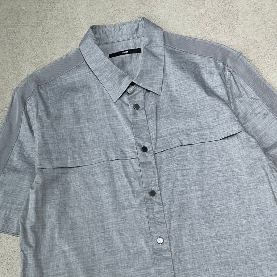 시스템 그레이 하프셔츠 s10301 상품이미지3
