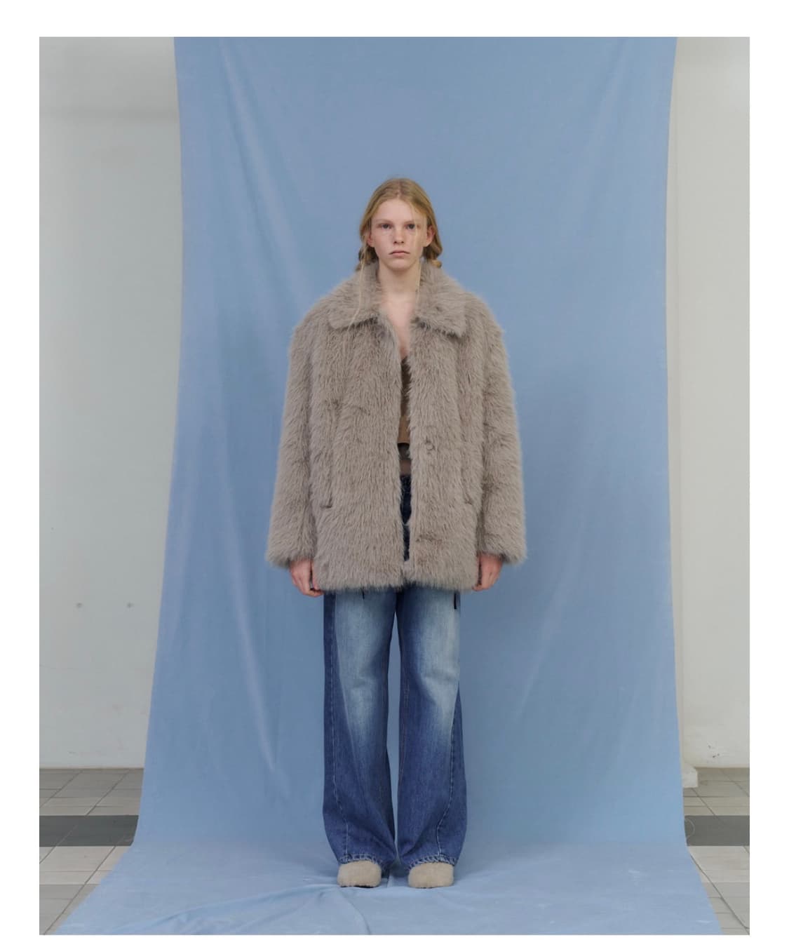 포에토 퍼자켓 그레이  상품이미지1