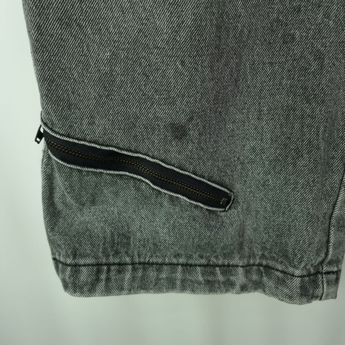 [트래블] 오픈 지퍼 워싱 데님 팬츠 그레이 M18653 상품이미지7