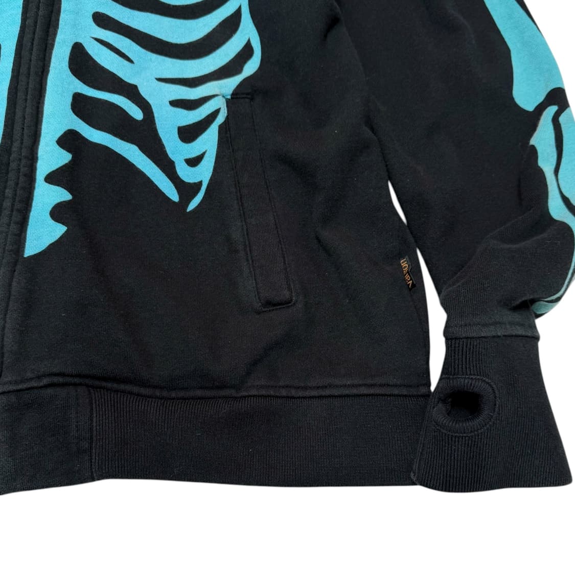 밴슨 레더 블랙 민트 워머 본 스켈레톤 후드집업 상품이미지5