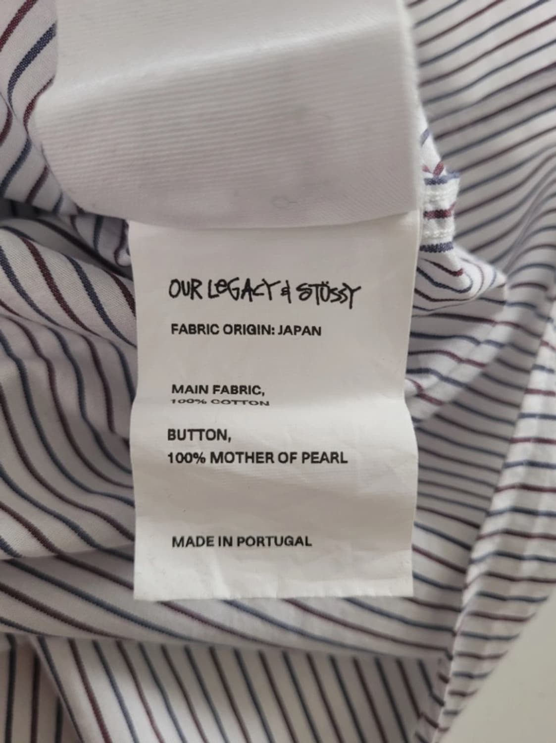 아워레가시 x 스투시 워크숍 버튼 오버사이즈 스트라이프 셔츠 S 상품이미지7