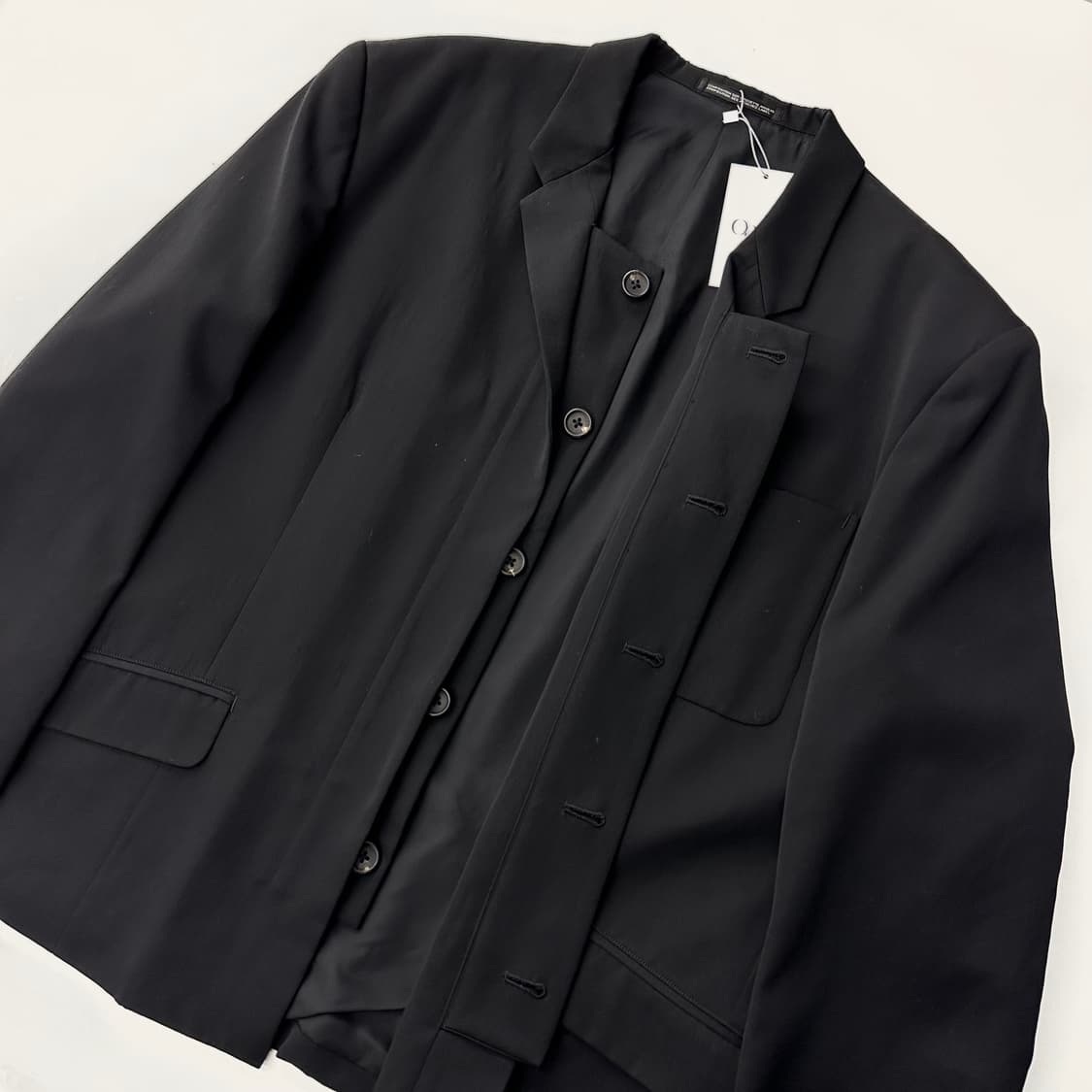 Yohii Yamamoto 요지야마모토 히든 버튼 블랙 상품이미지4