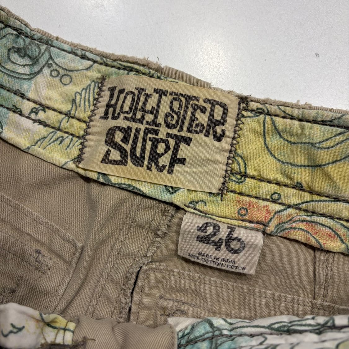 [26] 홀리스터 카고 반바지 베이지 팬츠 C756 상품이미지4