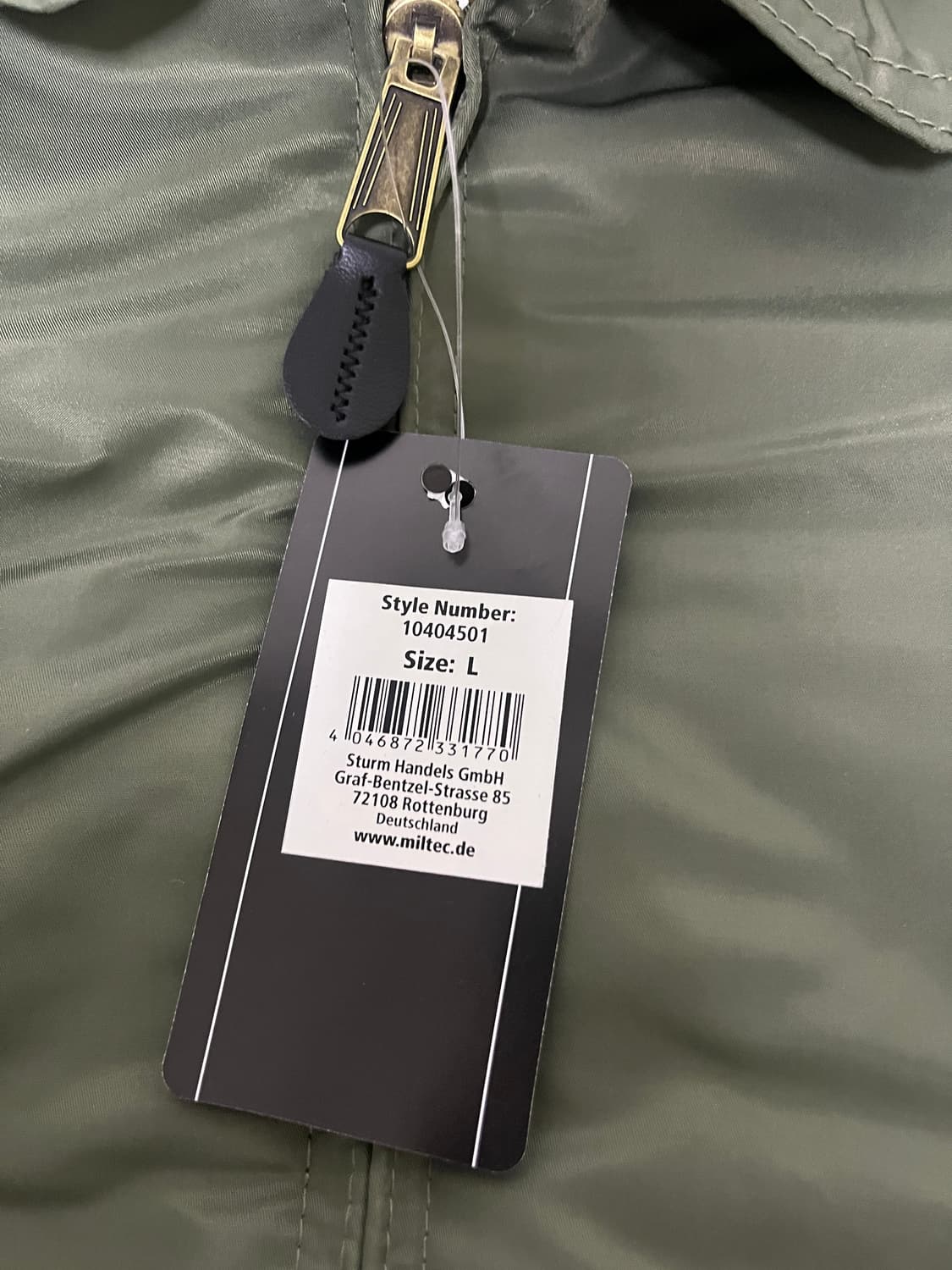 CWU-45P 플라이트 자켓 올리브 L 새상품 칸예웨스트맛 상품이미지5