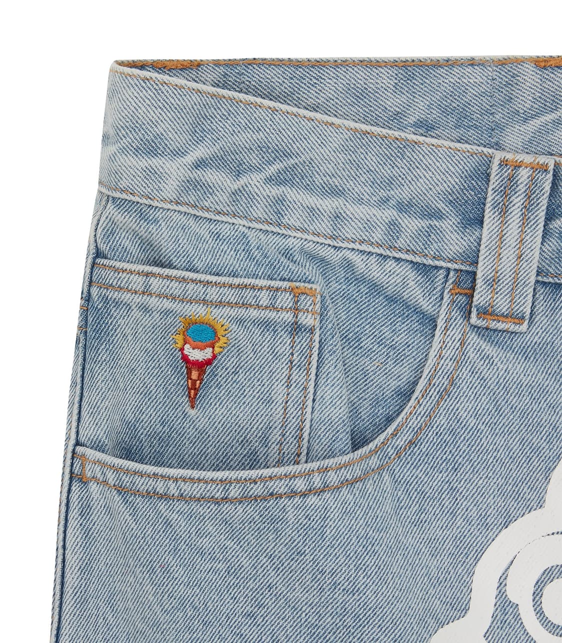 [30,32,34]BBC 아이스크림 26ss 러닝 도그 데님 팬츠/블루 상품이미지4